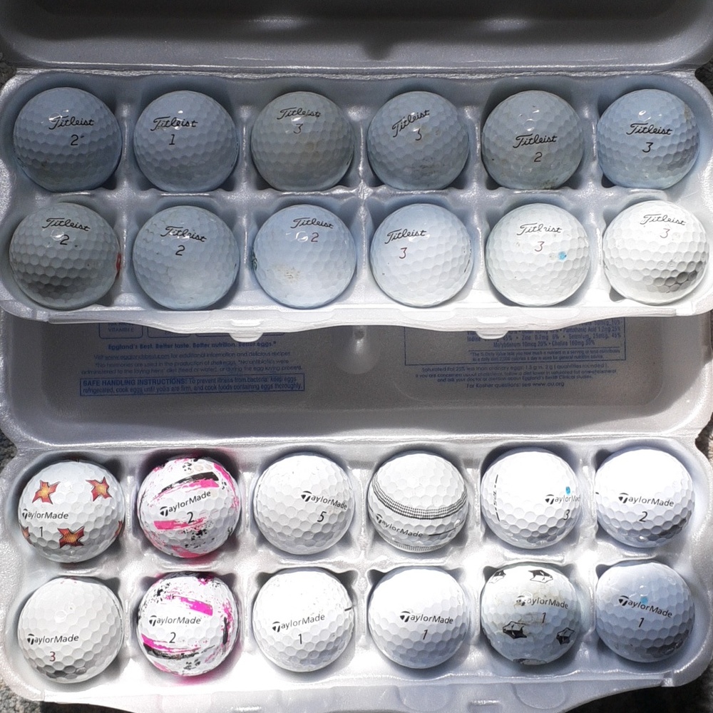 Titleist ProV1, ProV1X Mix And Taylormade Mix Set. 1 Dozen Of Each